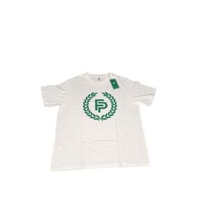 Flint Park Men's White Logo T-Shirt | Size XL | Short Sleeve Casual Tee
